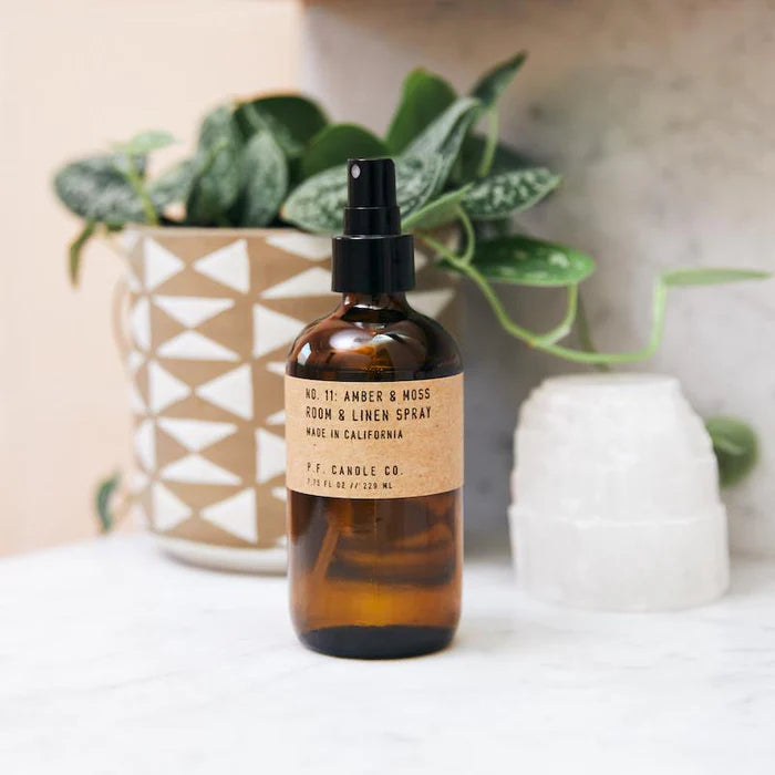 Spray d'ambiance et de linge ambre et mousse