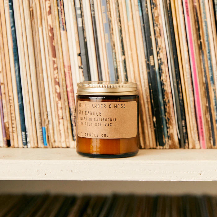 Bougie de soja Ambre et mousse, 100g