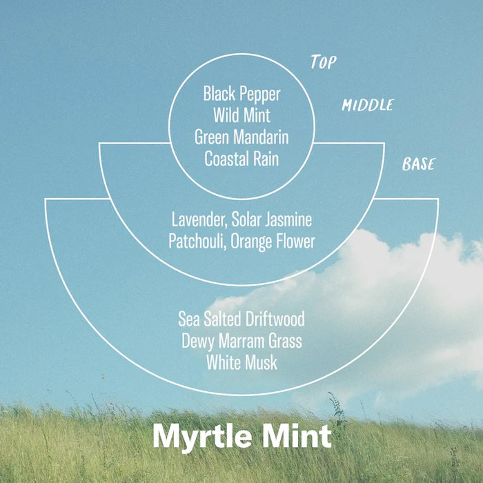 Bougie de soja Menthe myrte, 200g