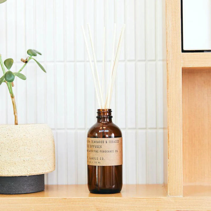 Teck et tabac – Diffuseur de roseaux de 100ml