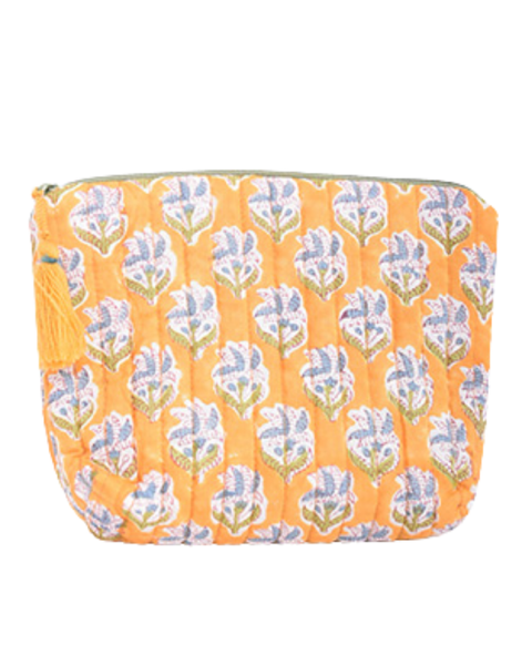 Small Block Print Makeup Pouch