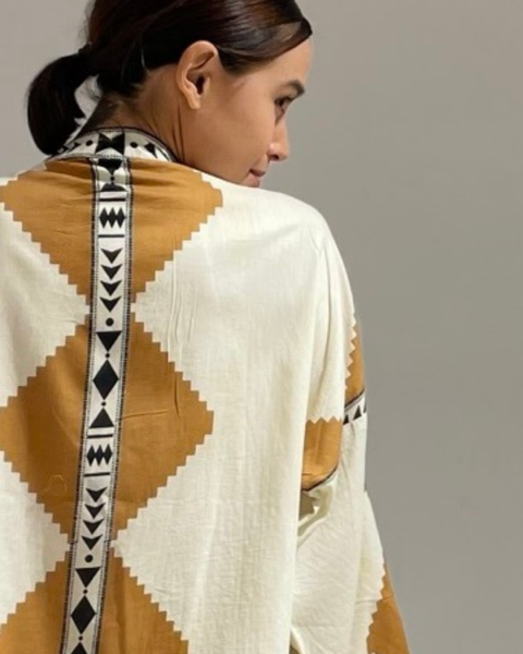Kimono coton double Ikat géant — vue 3