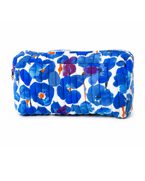 Pochette coton matelassé, bleu foncé
