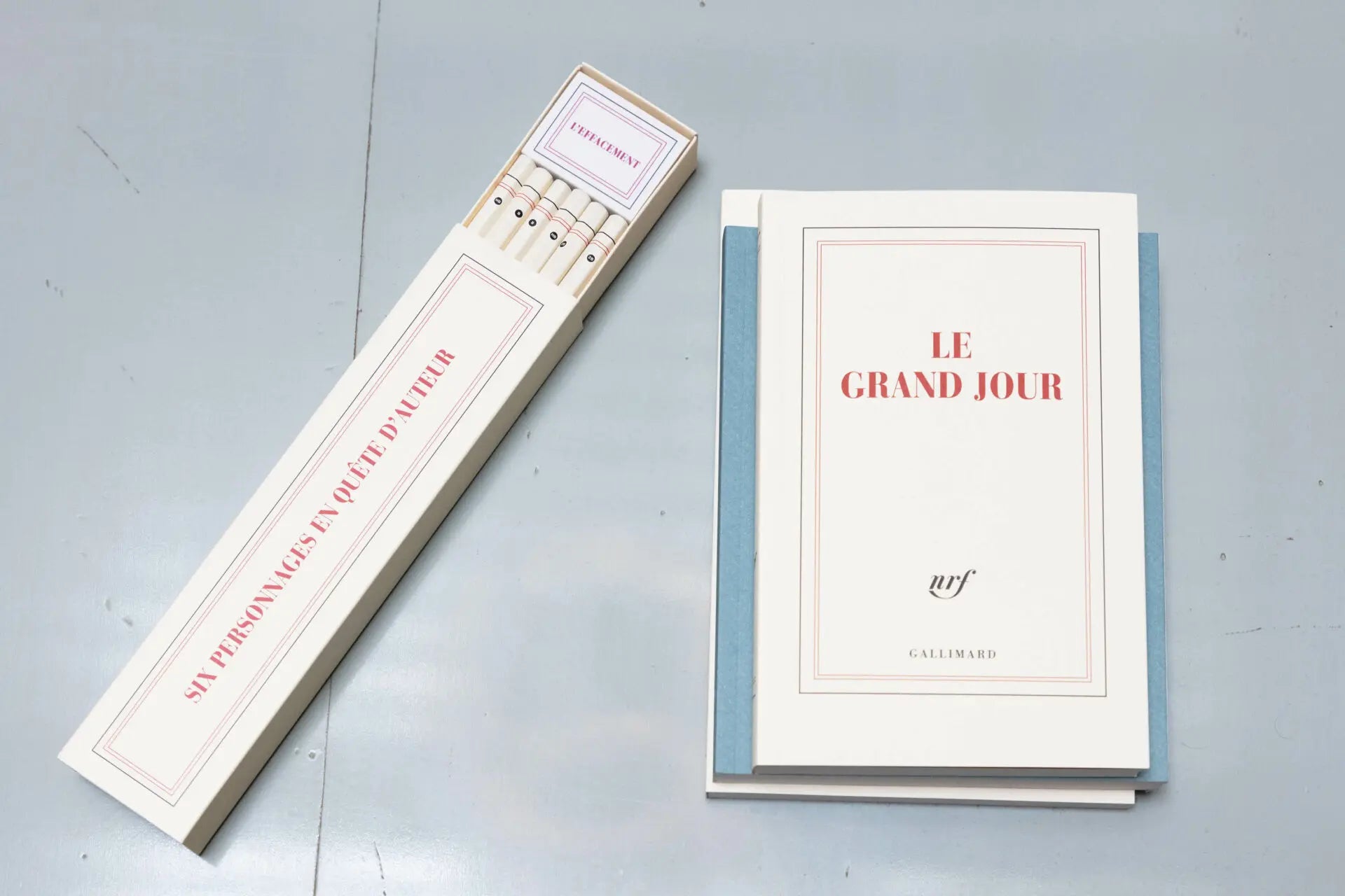 Étui crayons et gomme « six personnages en quête d'auteur »