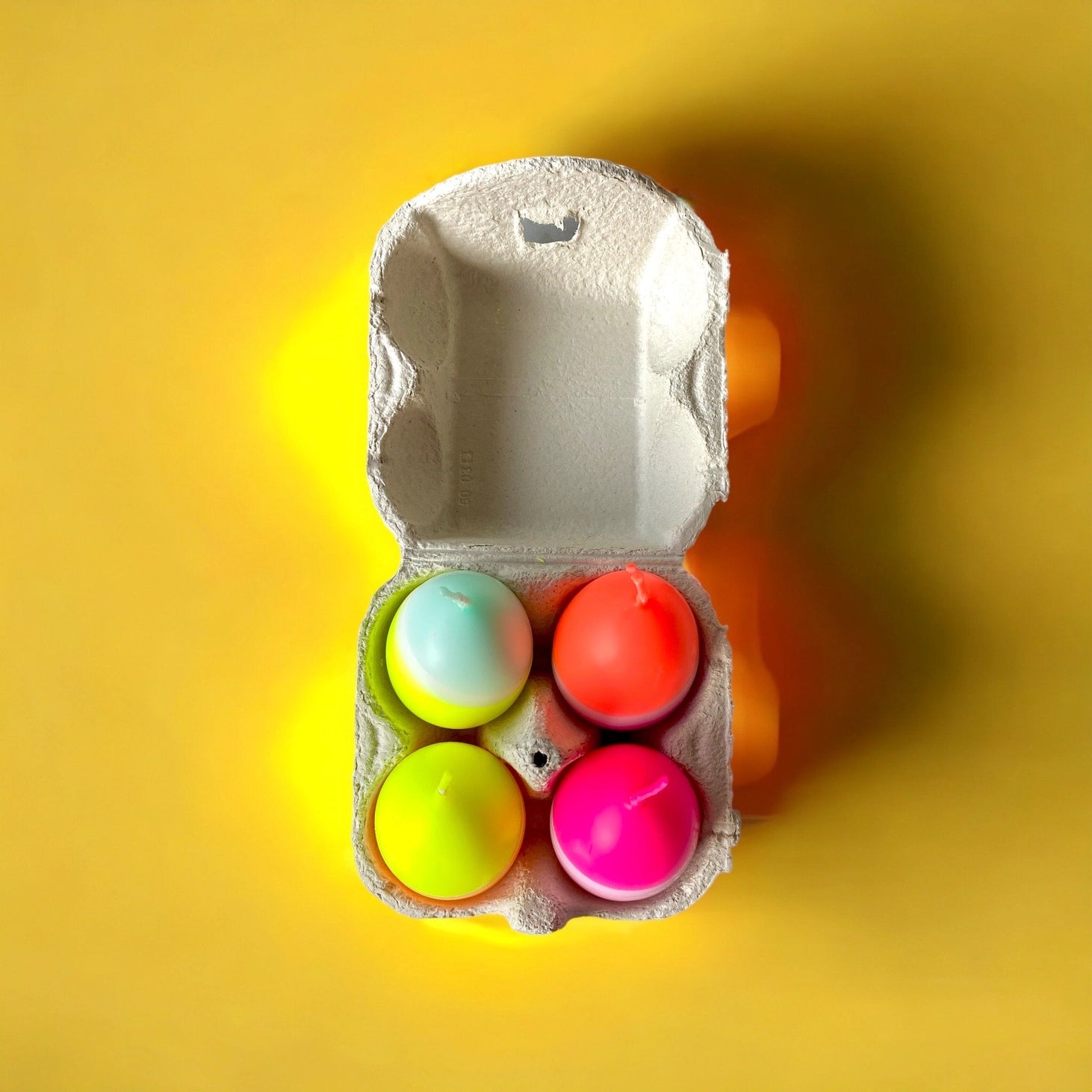 Pink Stories Dip Dye Egg Candles Set of 4