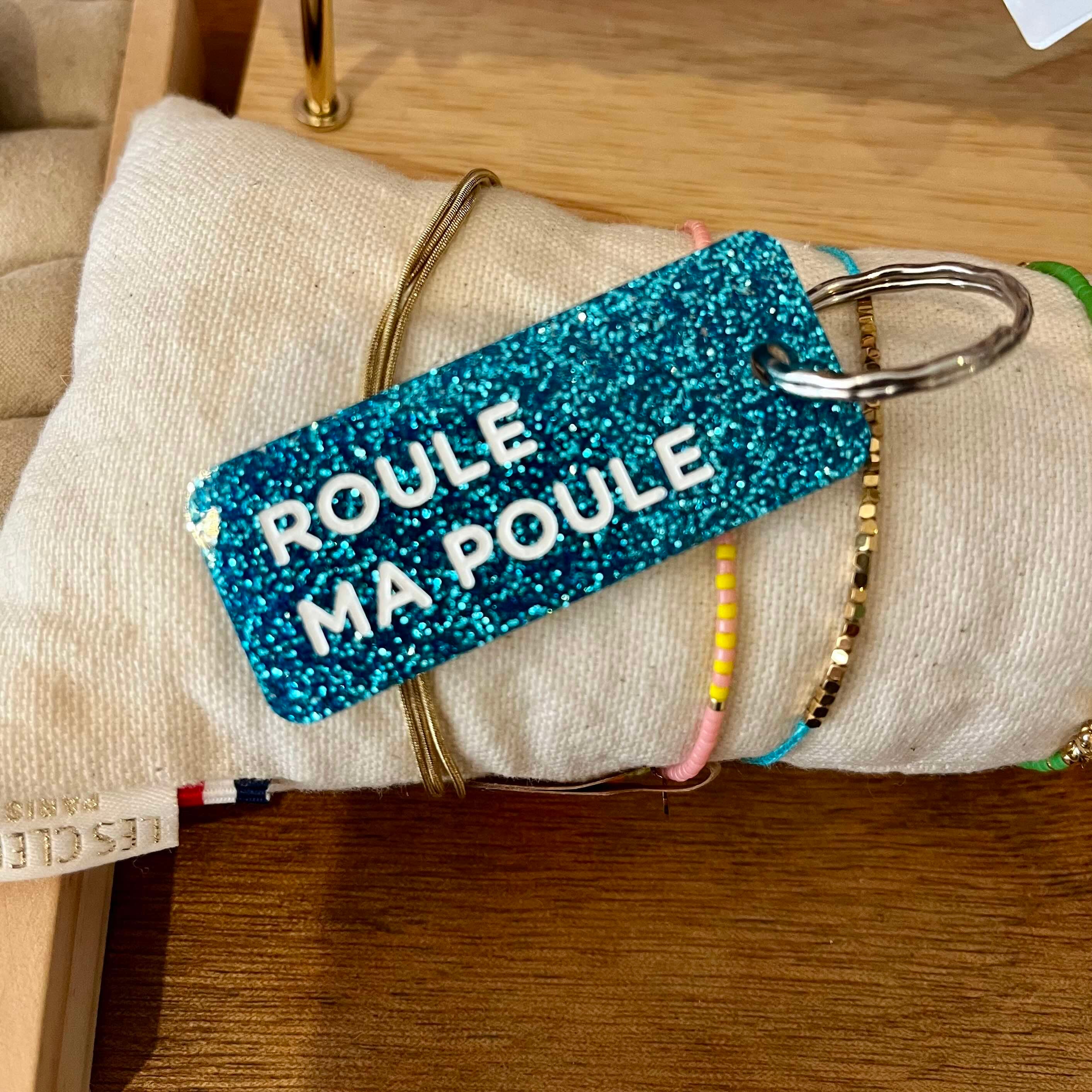 Porte-clés à paillettes
