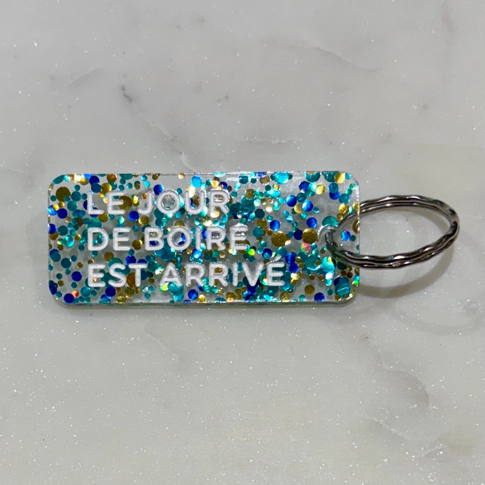 Porte-clés à paillettes