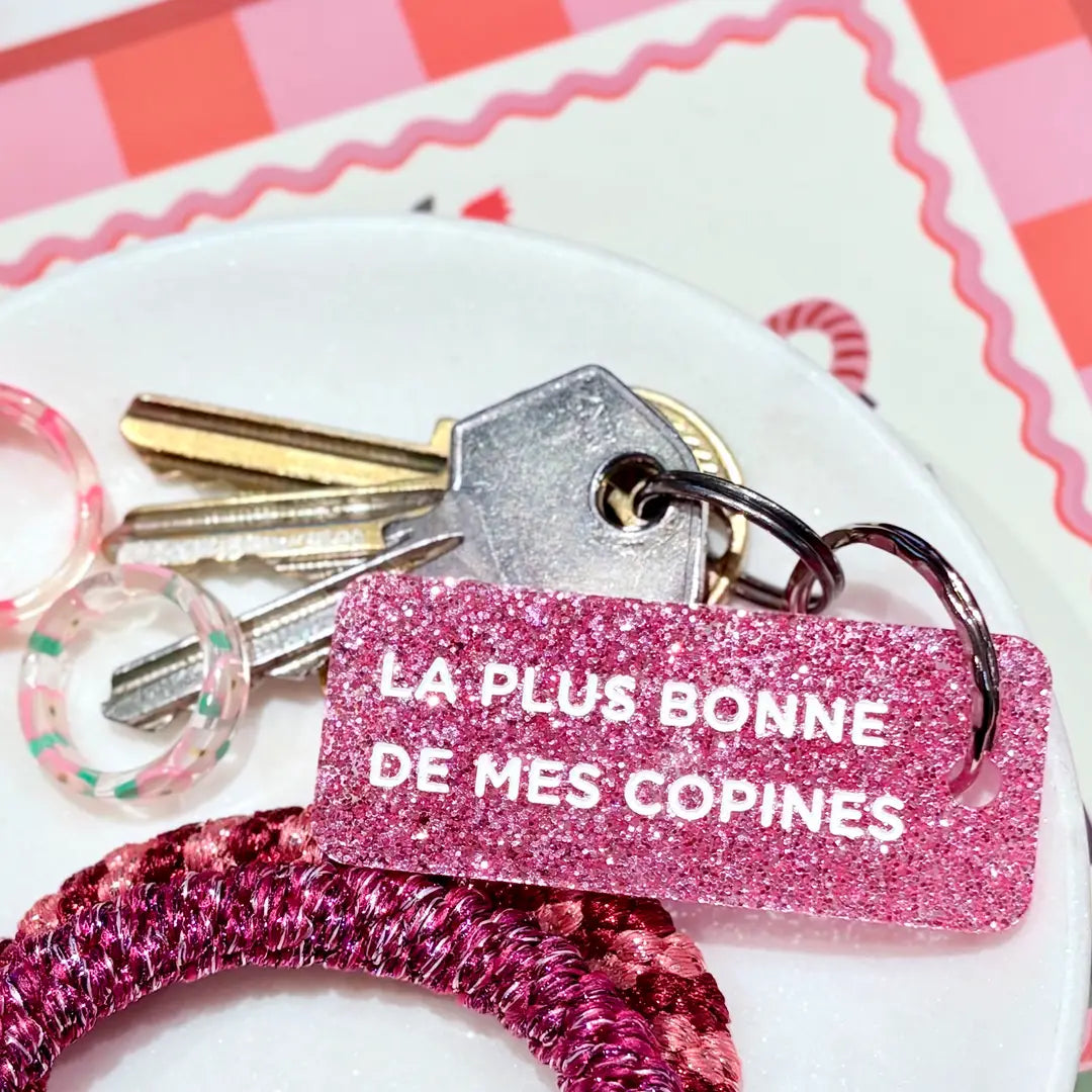 Porte-clés à paillettes