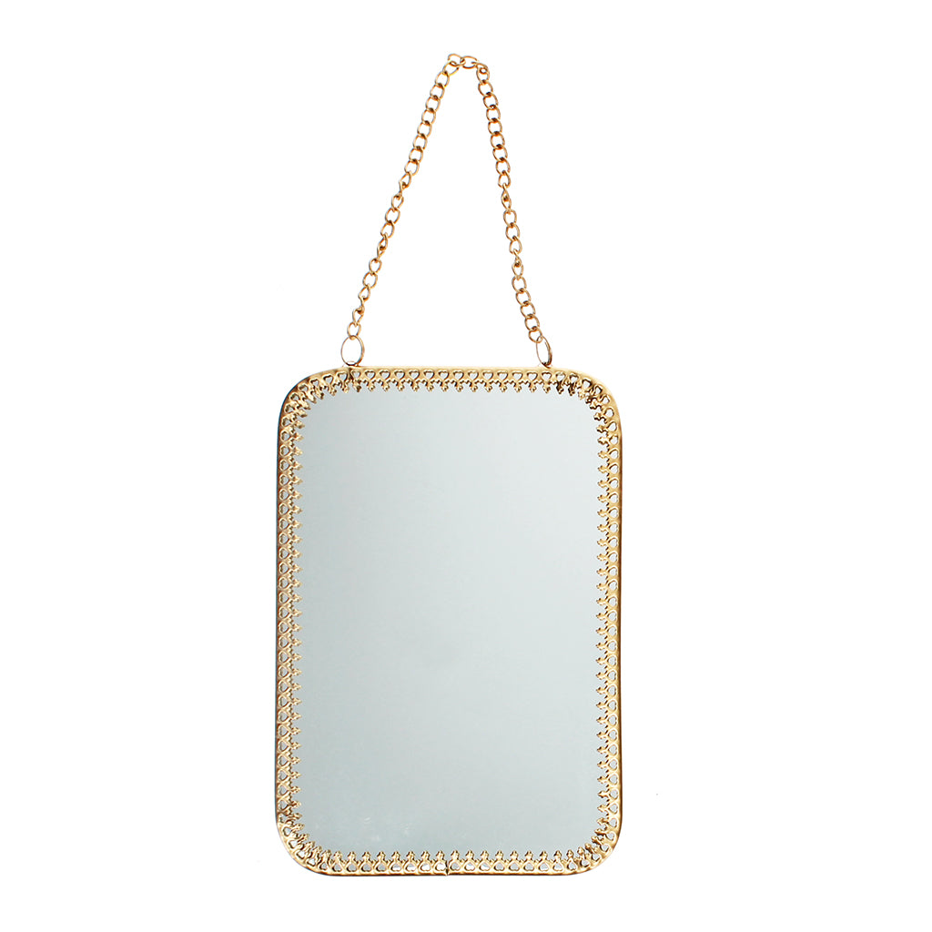 Miroir en laiton à suspendre 15,5 x 10,5 cm