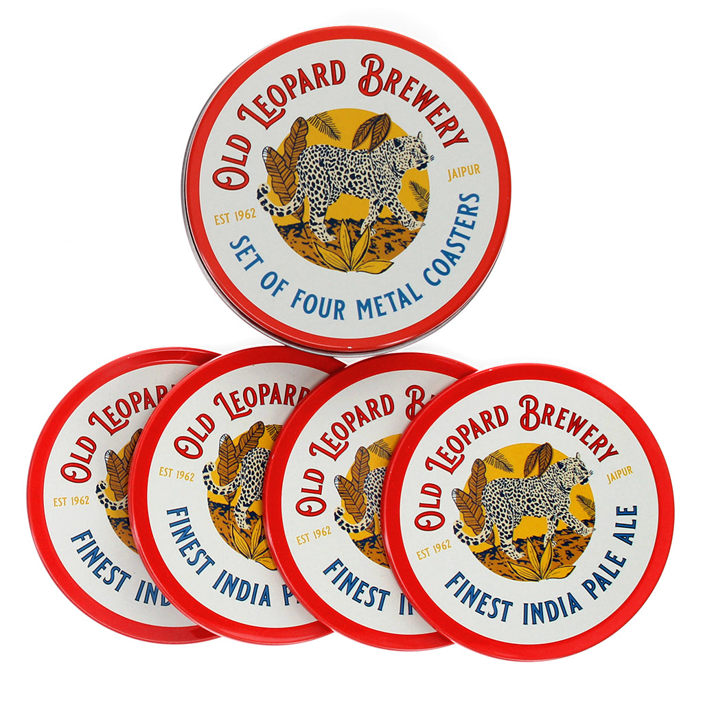 Dessous de verres en métal Old Leopard Brewery (lot de 4)