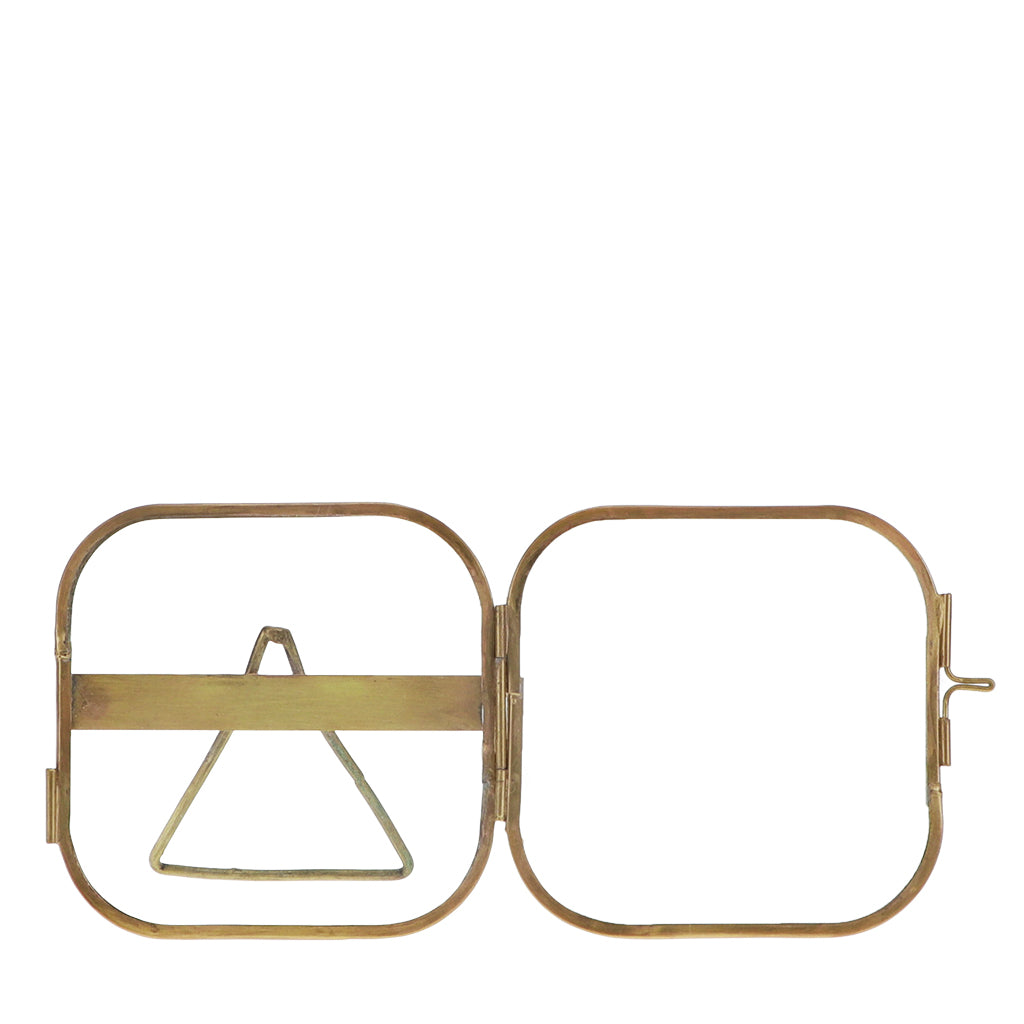 Cadre en laiton sur pied arrondi 10x10cm