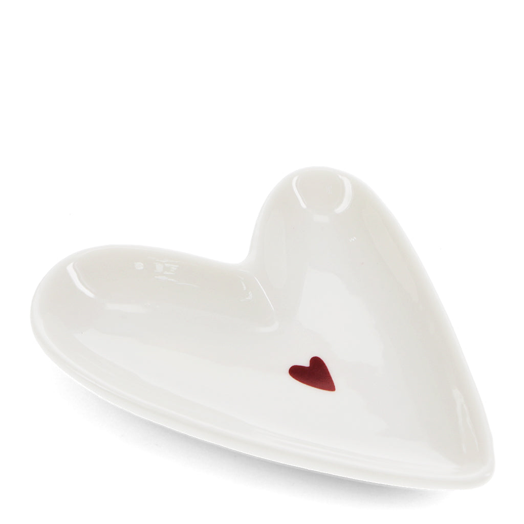 Vide-poche en céramique brillante coeur