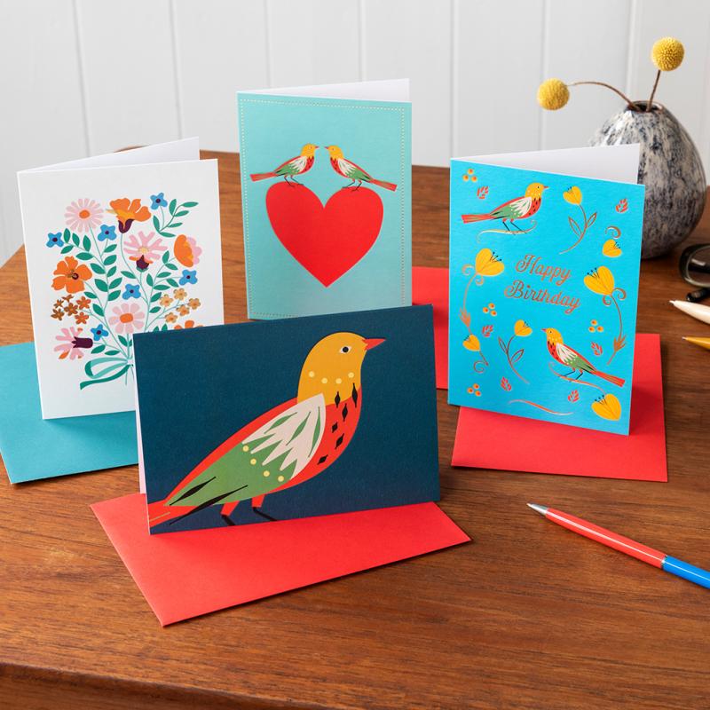 Birds and Heart Greeting Card
