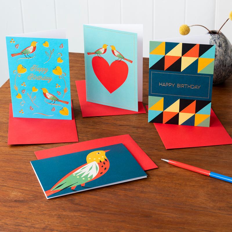 Birds and Heart Greeting Card