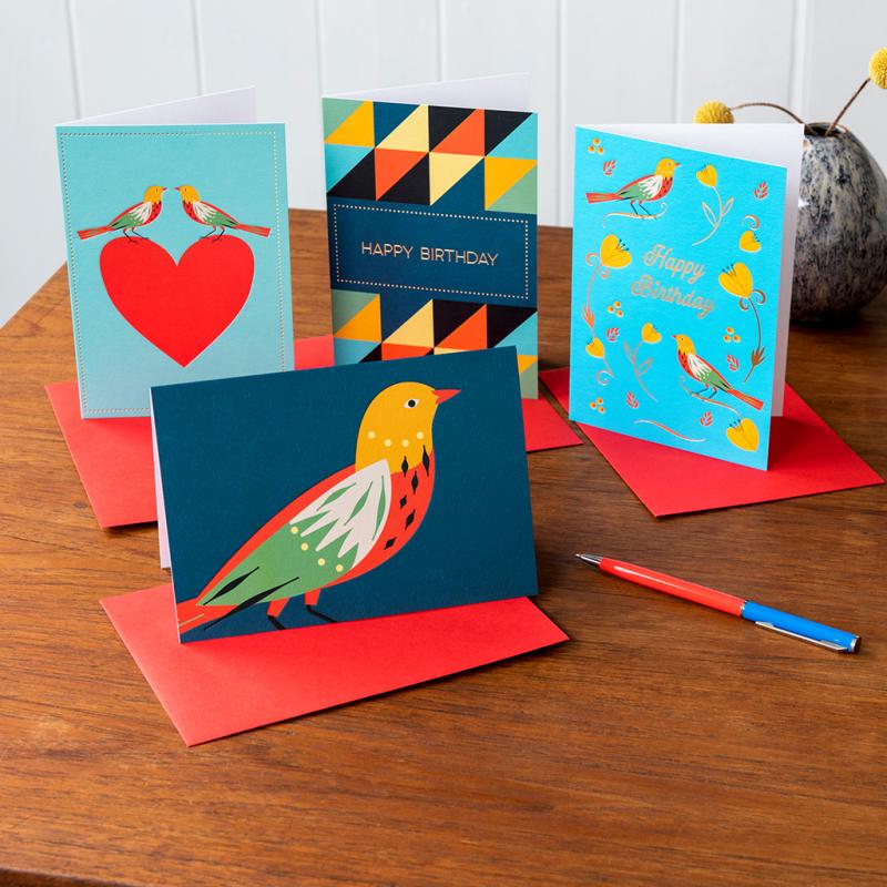 Birds and Heart Greeting Card