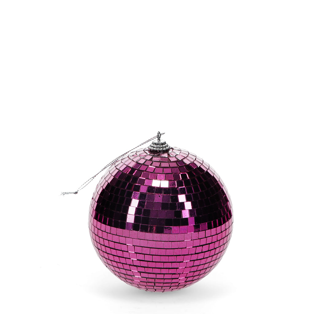 Disco ball suspendu rose 10cm