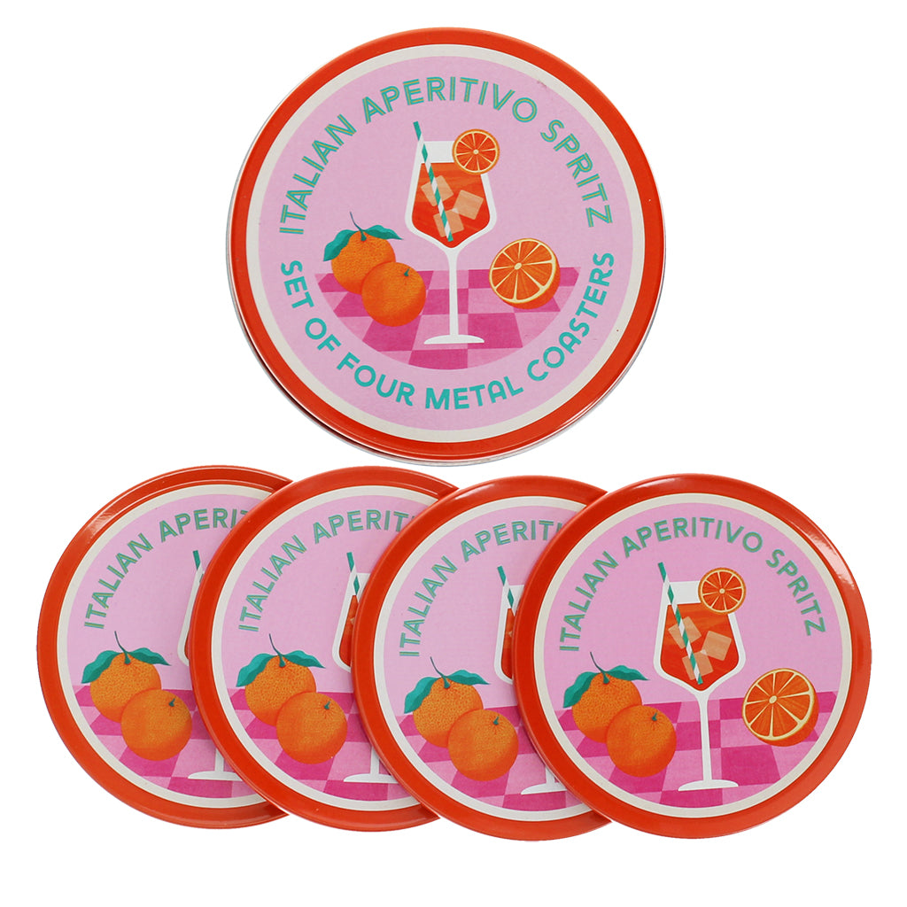 Sous-verres en métal Aperitivo Sprit, lot de 4