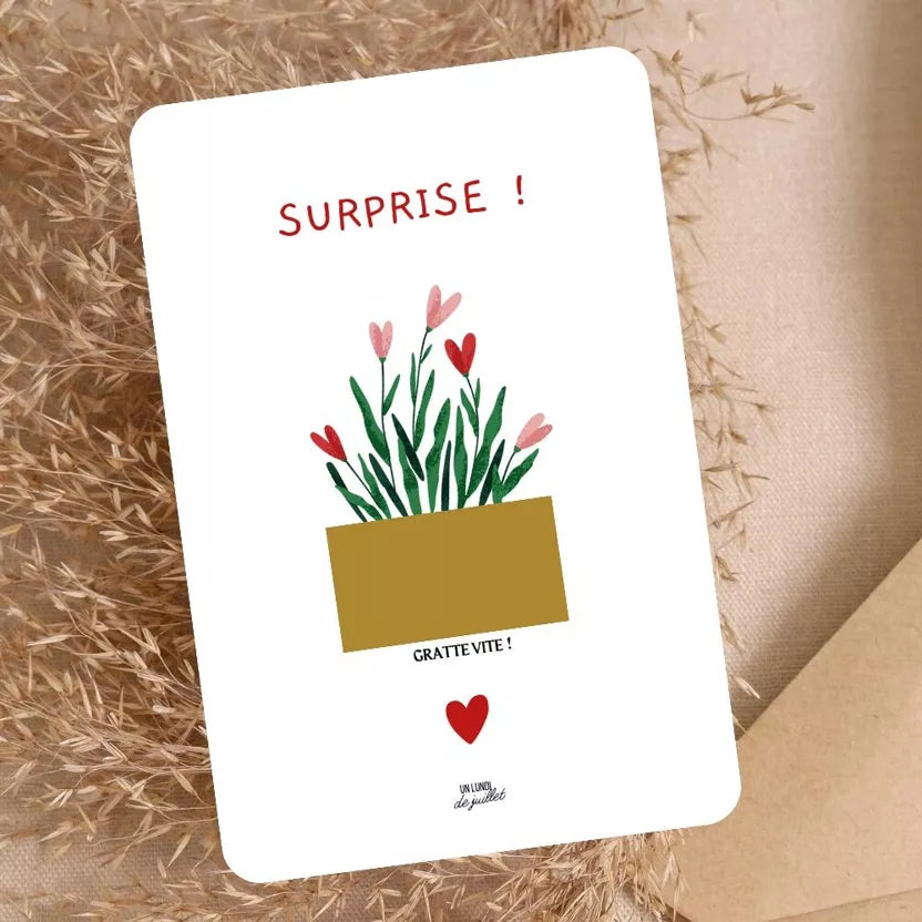 Carte à gratter personnalisable