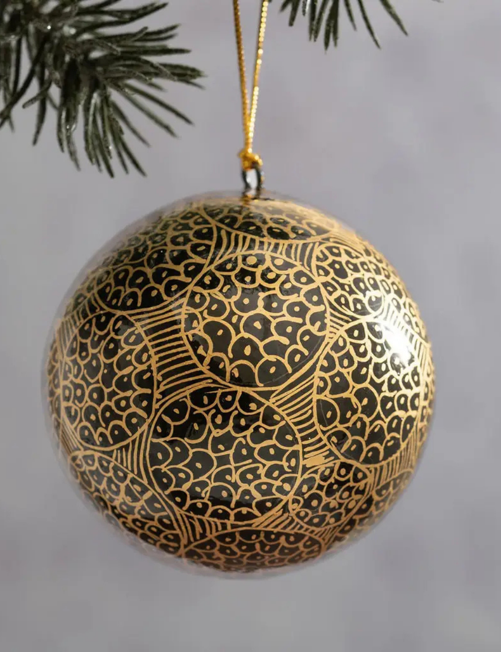 Boule décorative de Noël 2-inch Obsidian