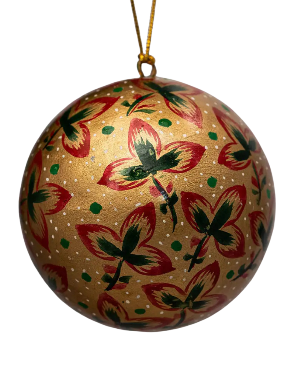 Boule en papier mâché Gold Tri Leaf