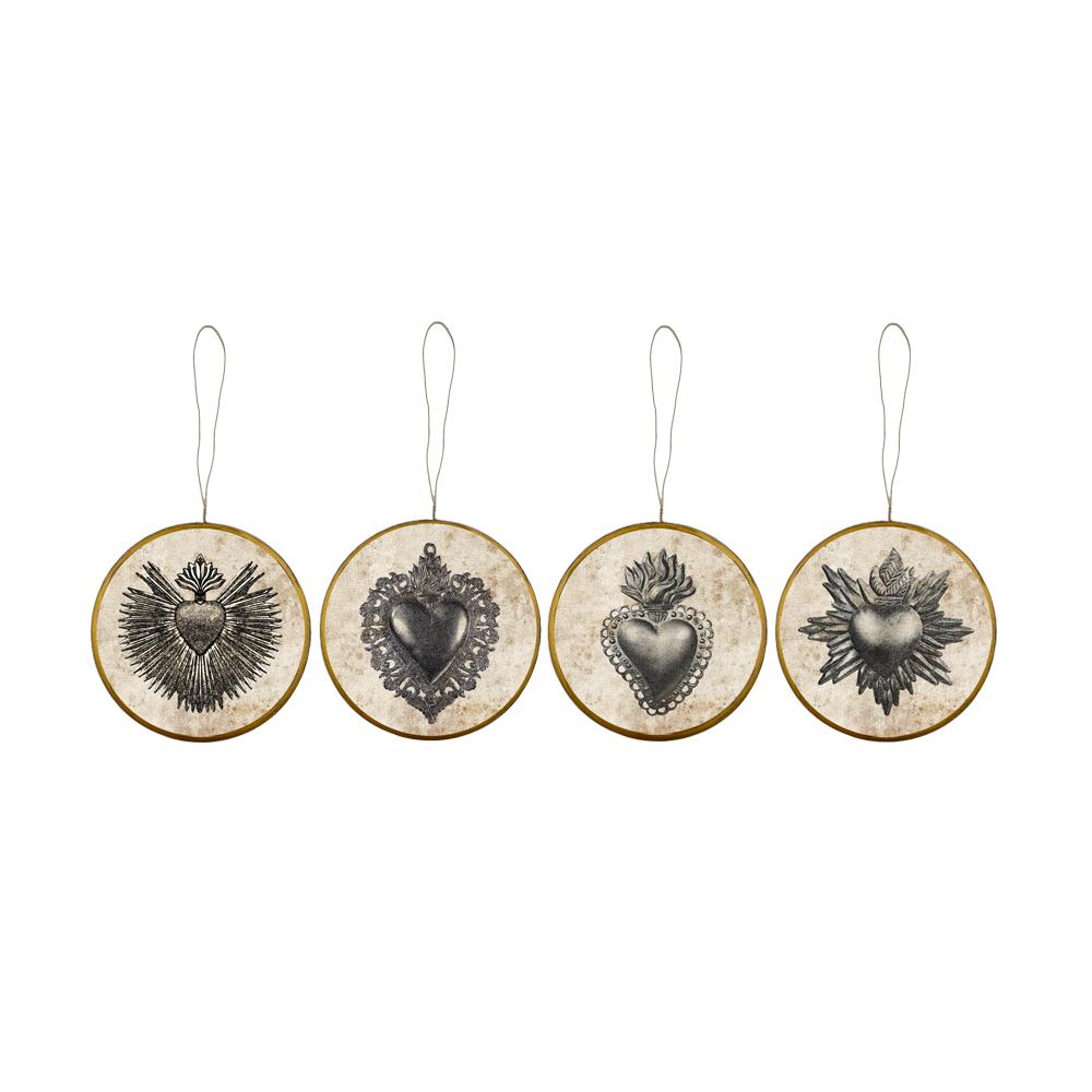 Médaillons Les Coeurs (set de 4)