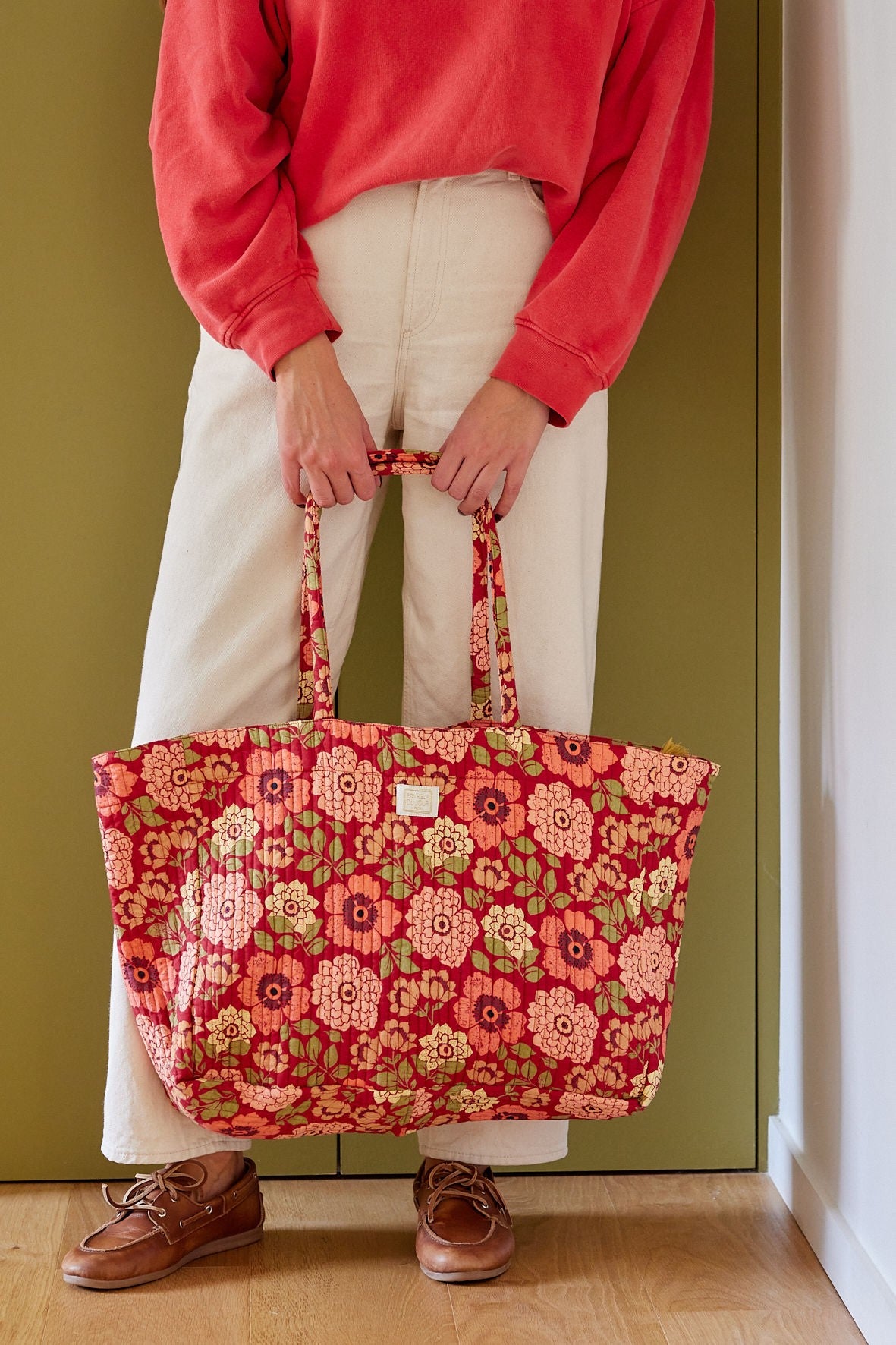 Trotter Bag Bengale bordeaux | Bonheur du Jour | Vue principale | Beluga Boutique